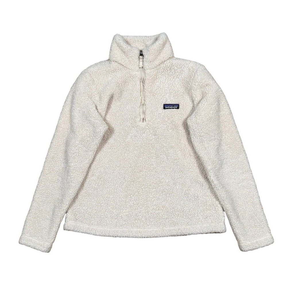 Patagonia Women’s Sz S Small Los Gatos 1/4 Zip Creme‎ Beige Sweater Top 25235